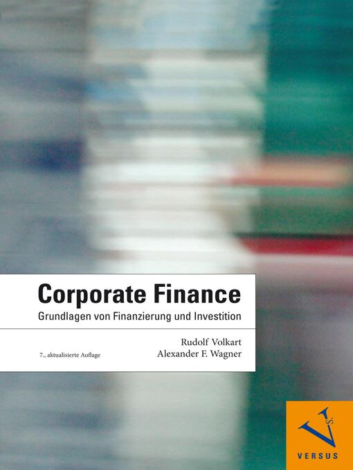 Upplýsingar um Corporate Finance eftir Rudolf Volkart - Biðlisti
